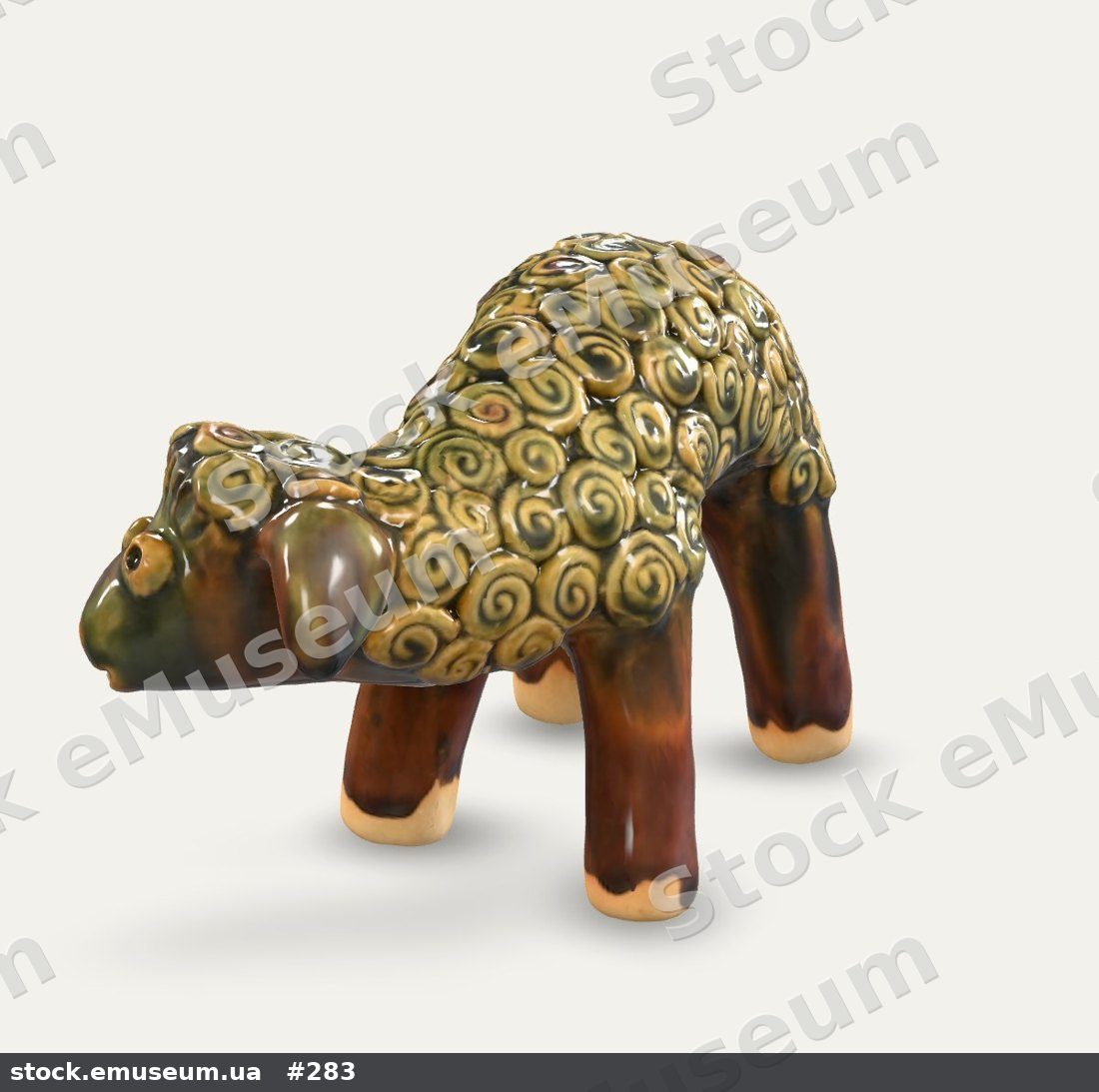 Ягня. Васильківська майоліка, 3D-модель