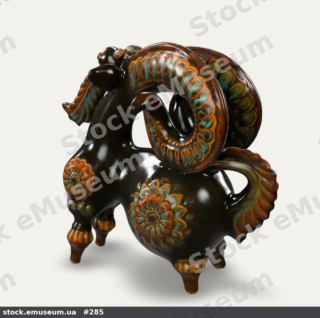 Козел. Васильківська майоліка, 3D-модель