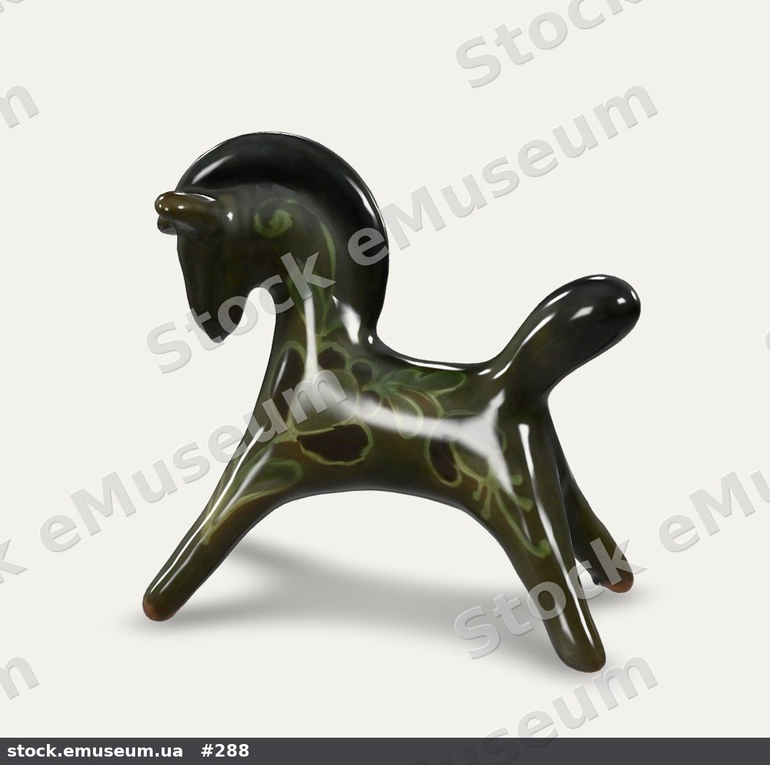 Коник. Васильківська майоліка, 3D-модель